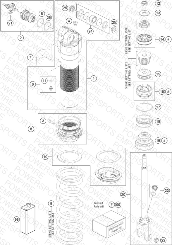 SHOCK ABSORBER DISASSEMBLED