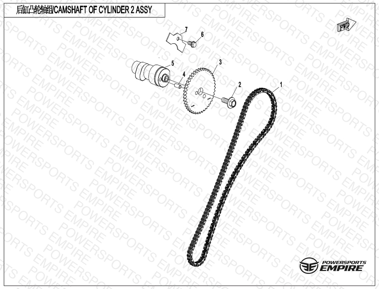 E02-7 — CAMSHAFT OF CYLINDER 2 ASSY.