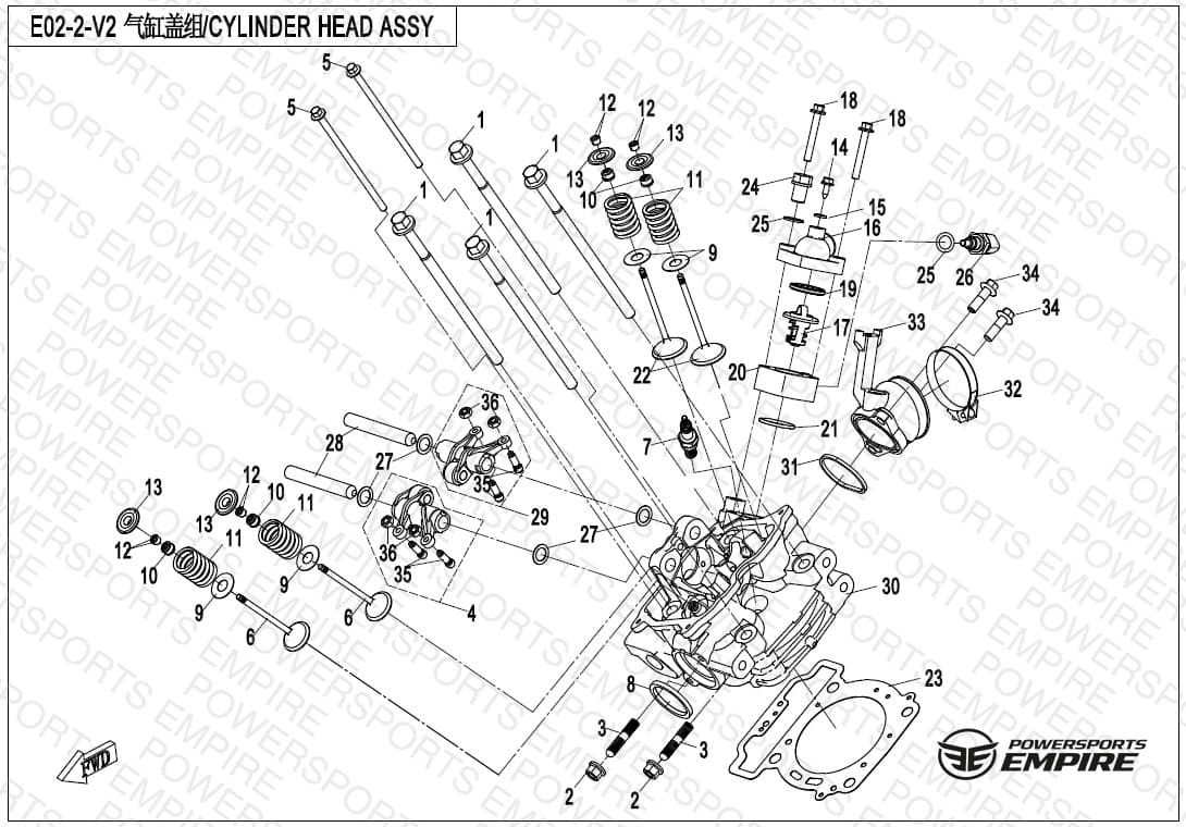 E02-2-V2 — CYLINDER HEAD ASSY