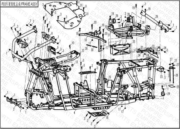 F03 — FRAME ASSY