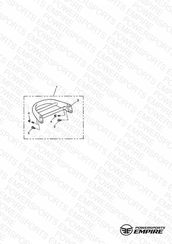 Passenger Backrest Luggage Rack Only (Cast)
