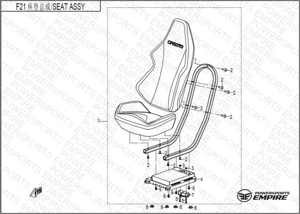 F21 — SEAT ASSY