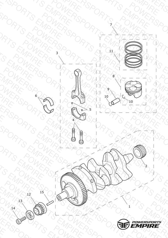 Crankshaft, Connecting Rods, Pistons & Liners