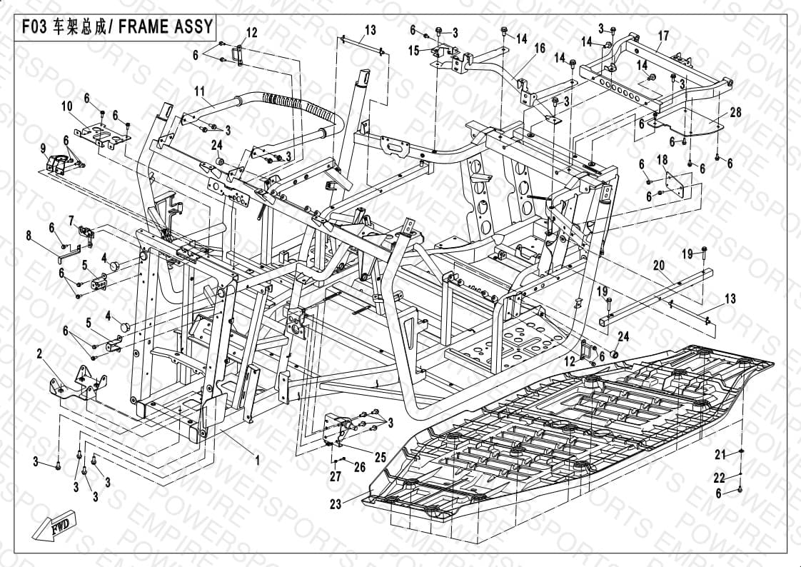 F03 — FRAME ASSY