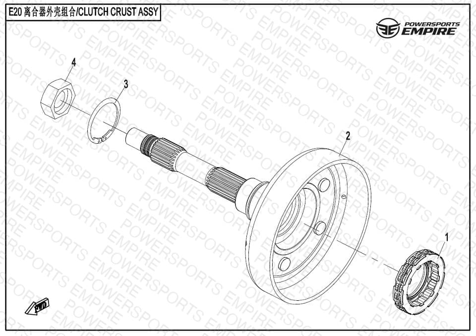 E20 — WET CLUTCH HOUSING ASSY