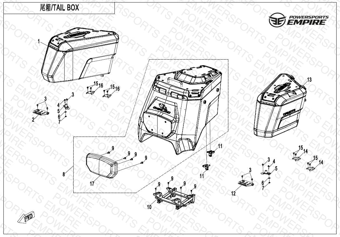 F80-5-B-V2 — TAIL BOX(OVERLAND,THREE BOXES)