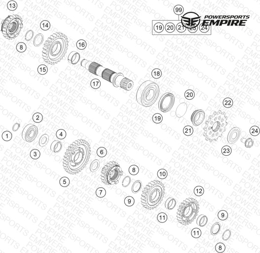 TRANSMISSION II - COUNTERSHAFT