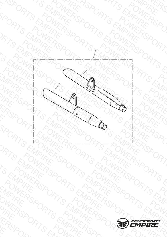 Silencers, Long, Chrome, Pair