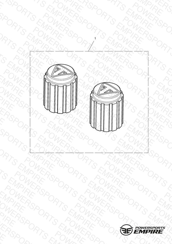 Valve Cap Kit, Laser Etch, Black