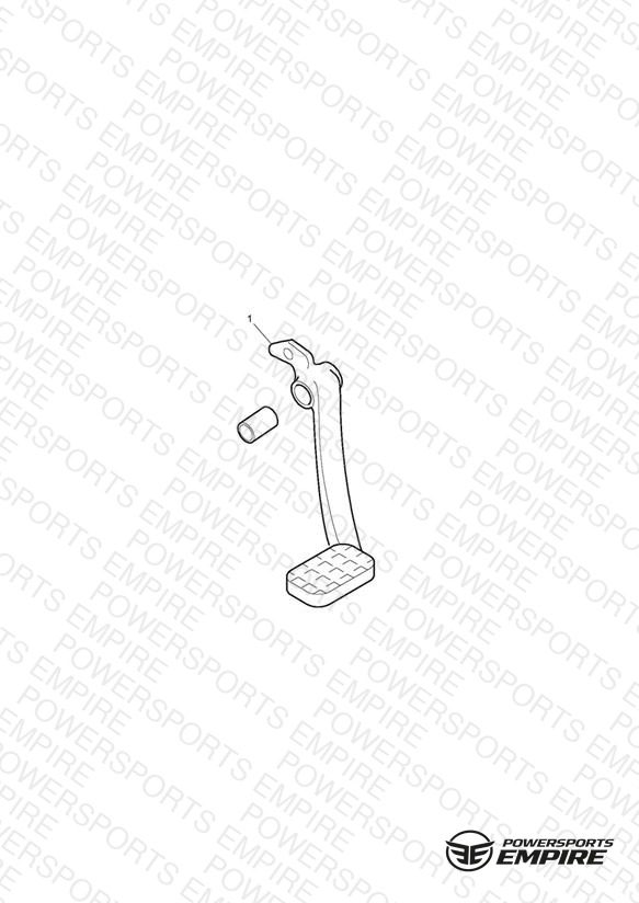 Brake Pedal Kit, Chrome