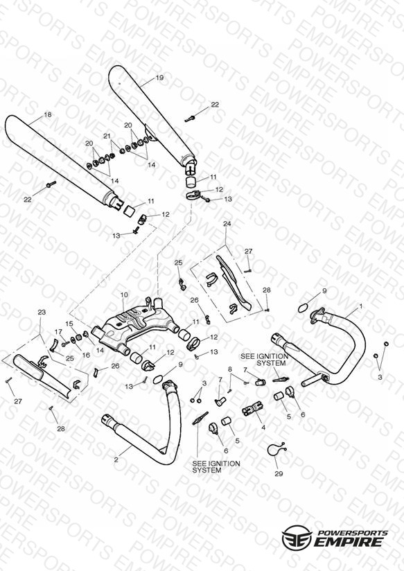 Exhaust System - > 780497 - UK, GR, IN, DE, ES, FR, IT, NL, PT & SE