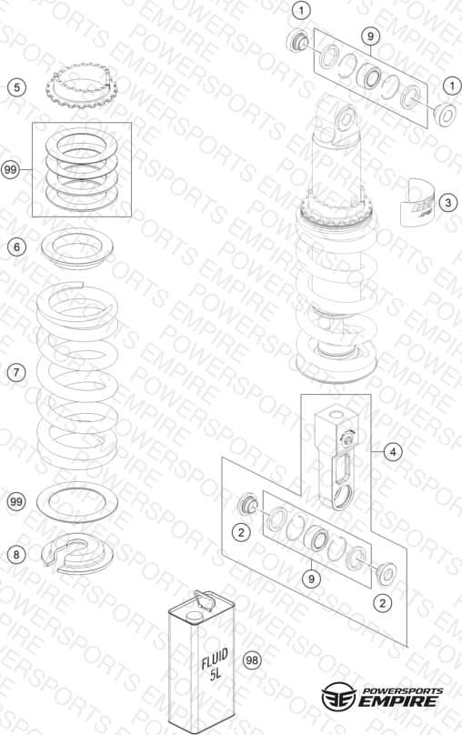 SHOCK ABSORBER DISASSEMBLED