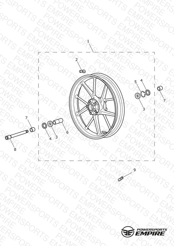 Front Wheel - 914973 > All Expt BR & IN, 917475 > BR & IN Only