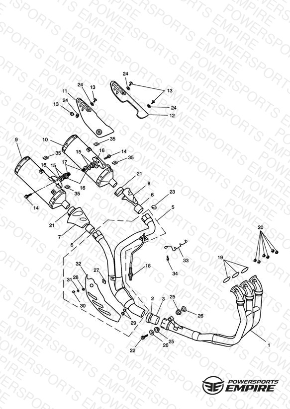 Exhaust System 281466>333178 ALL Mkts expt AU, NZ & ZA