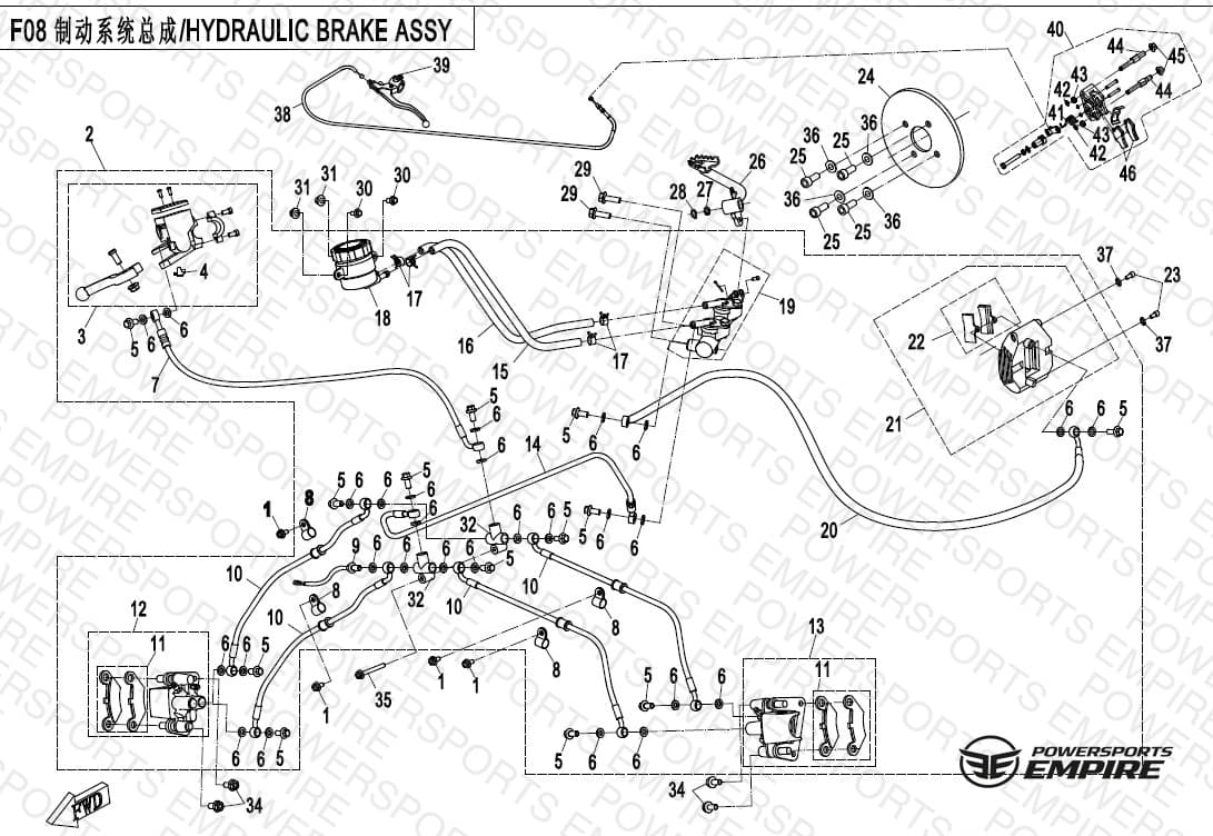 F08 — HYDRAULIC BRAKE ASSY (2017)