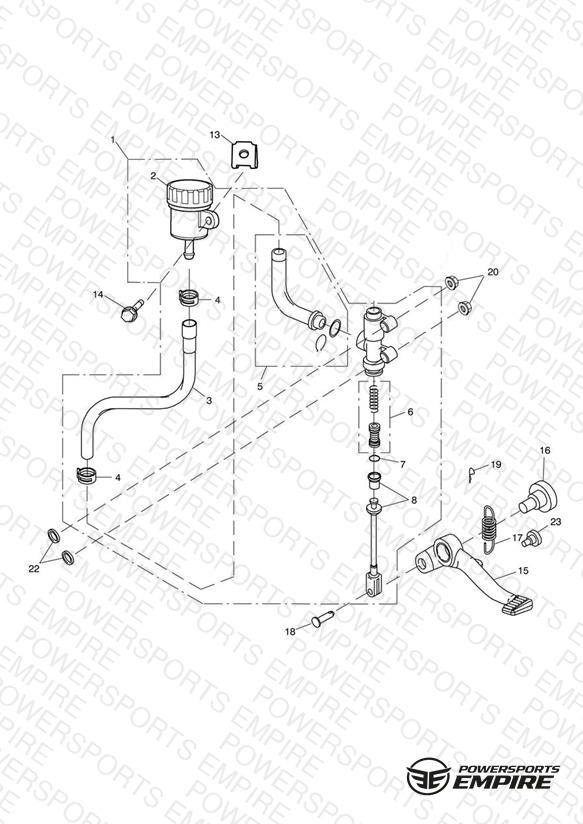 Rear Brake Master Cylinder, Reservoir & Pedal