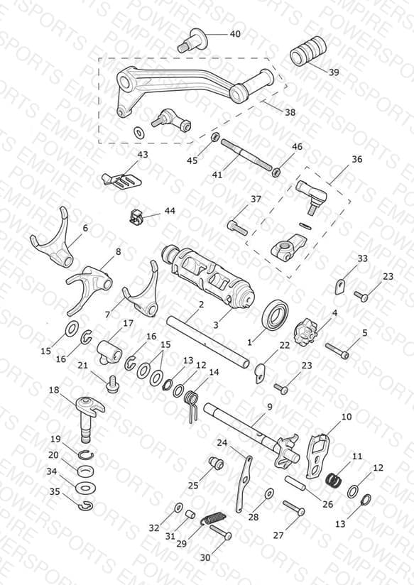 Gear Selectors & Pedal