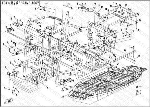 F03 — FRAME ASSY
