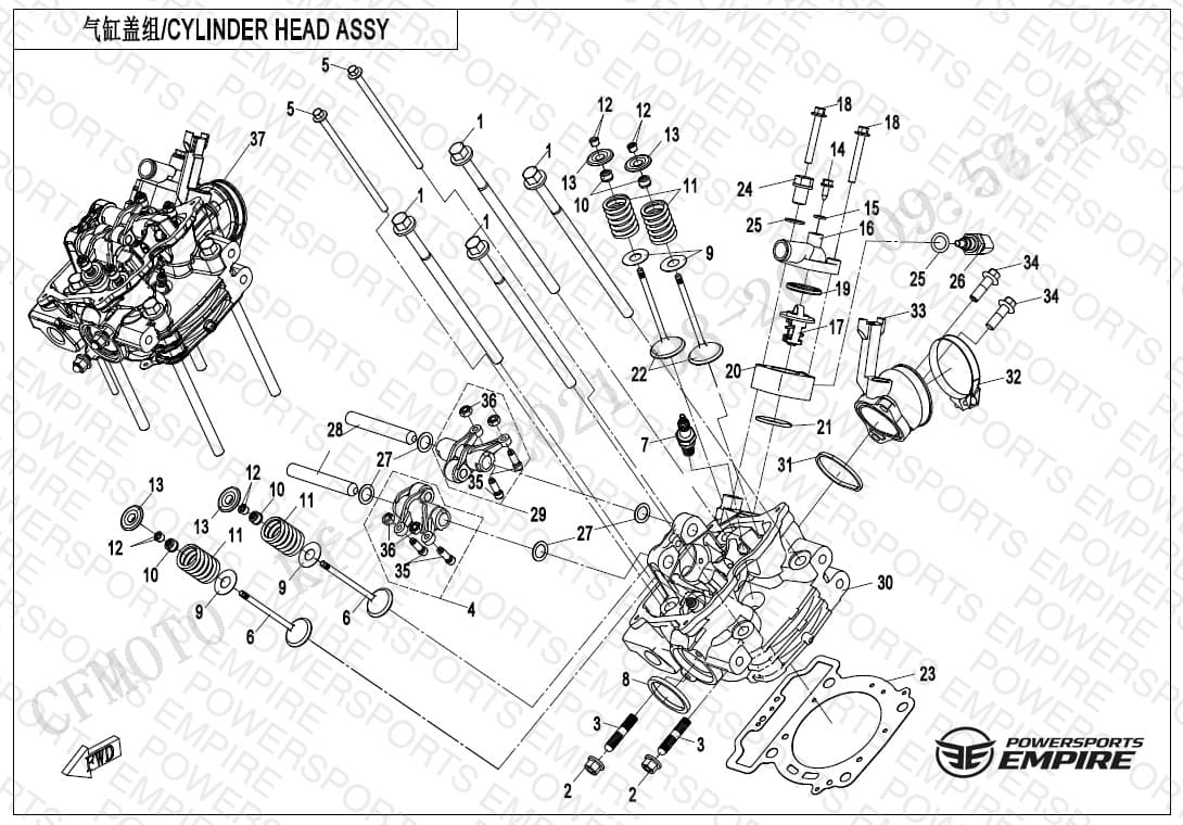 E02-2-A — CYLINDER HEAD ASSY(WITHOUT FUEL VAPORIZATION SYSTEM)