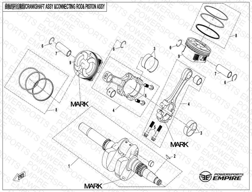 E04 — CRANKSHAFT & CONNECTING ROD & PISTON ASSY
