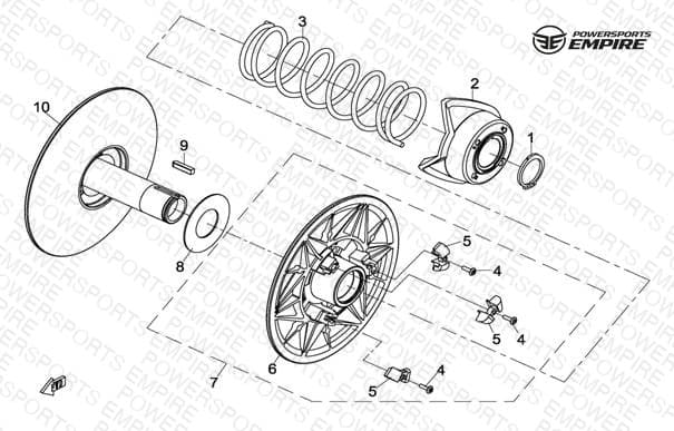 E19 — DRIVEN PULLEY(REAR)