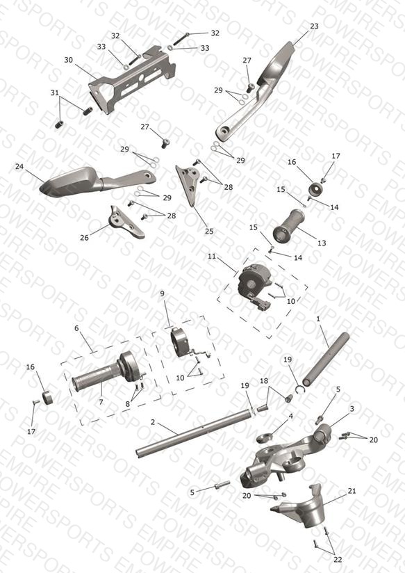Handlebars, Top Yoke & Mirrors