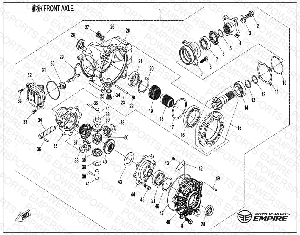 F31-A — FRONT AXLE(ORDINARY)