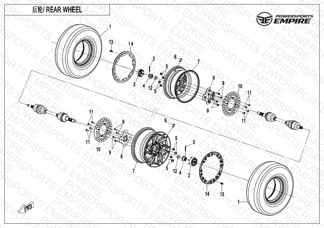 F11-B — REAR WHEEL(WITH LOCK RING)