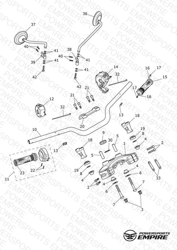 Handlebars, Top Yoke & Mirrors