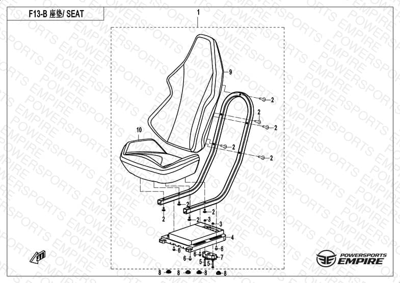 F13-B — SEAT(BLACK & RED)
