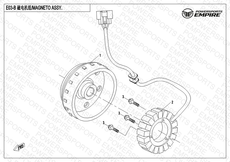 E03-B — MAGNETO STATOR ASSY(EPS)