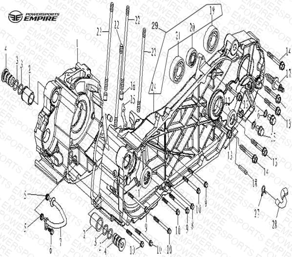 E01 — CRANKCASE ASSY