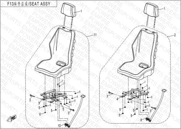 F13 — SEAT ASSY.