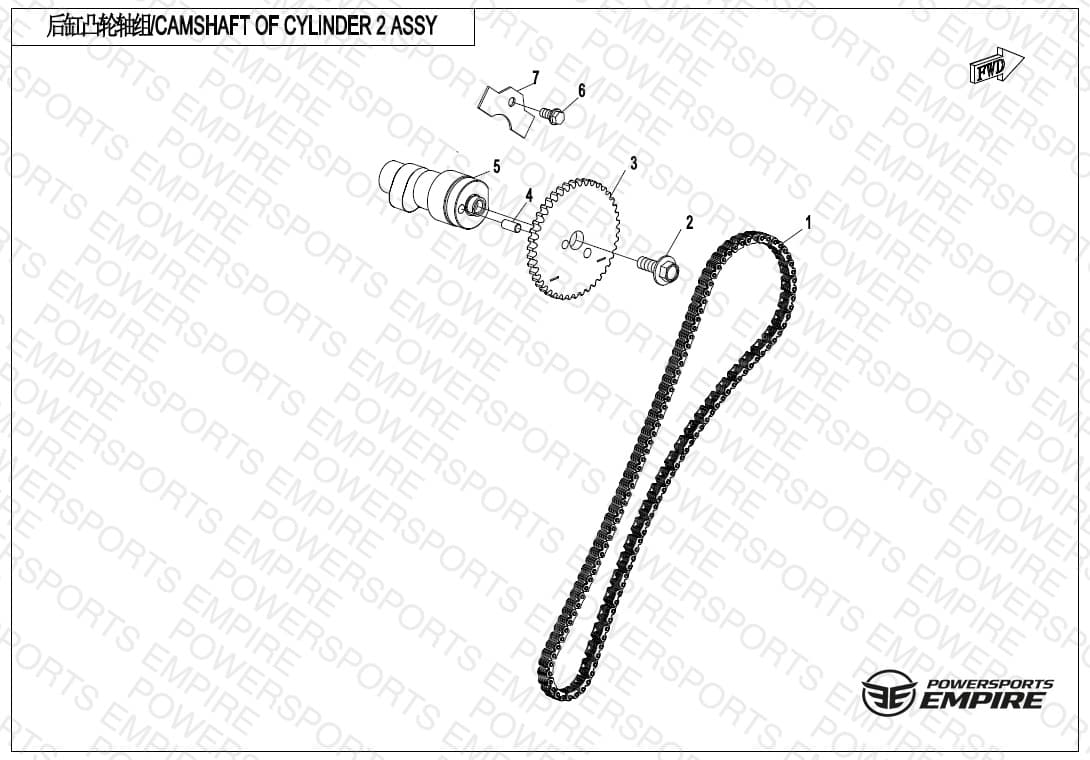 E02-7 — CAMSHAFT OF CYLINDER 2 ASSY.