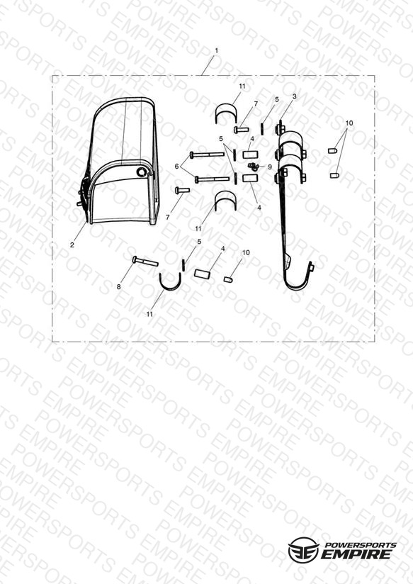 Bag, Swingarm, Black, Kit