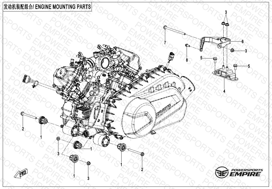 F00-1 — ENGINE MOUNTING PARTS