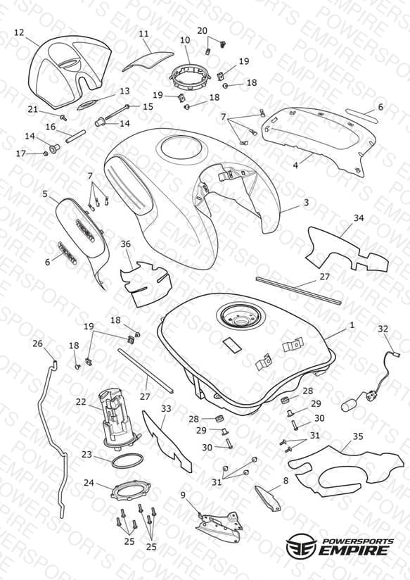 Fuel Tank, Fuel Pump & Fittings
