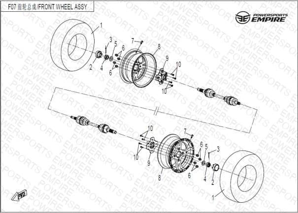 F07 — FRONT WHEEL ASSY