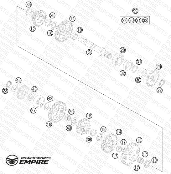 TRANSMISSION II - COUNTERSHAFT