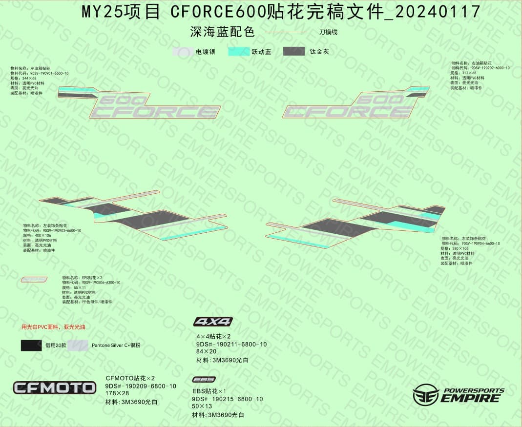 F19-1-A — DECAL KITS(TWILIGHT BLUE)