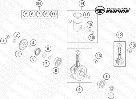 CRANKSHAFT, PISTON