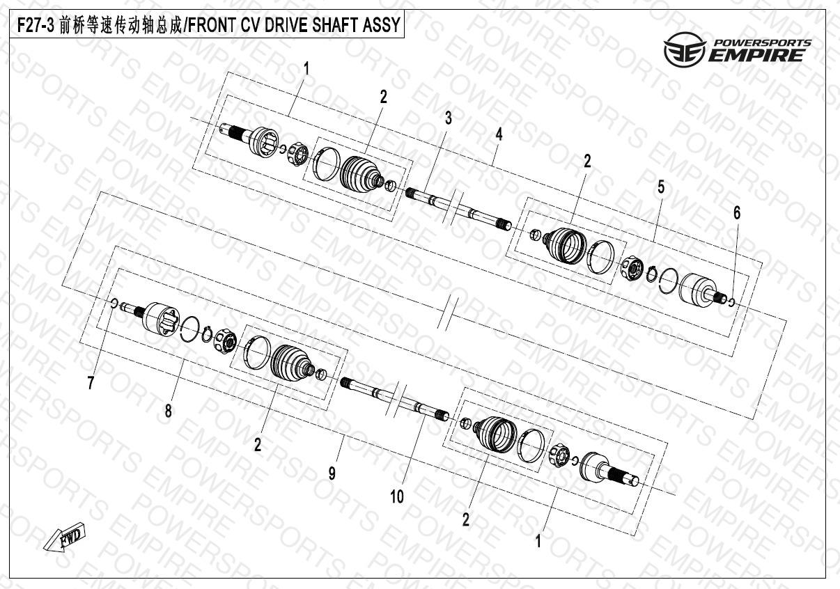 F27-C — FRONT CV DRIVE SHAFT ASSY(ODN)