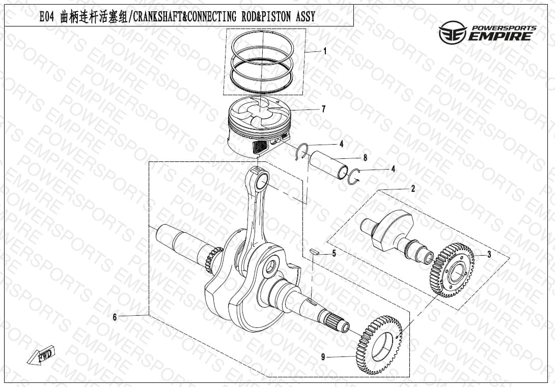 E04-V2 — CRANKSHAFT&CONNECTING ROD&PISTON ASSY