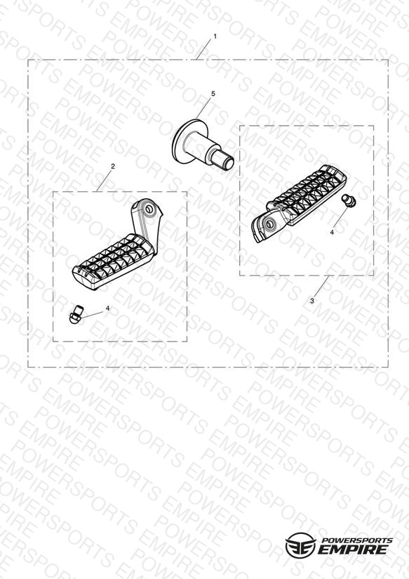Footrest, Front, M/CD, Kit