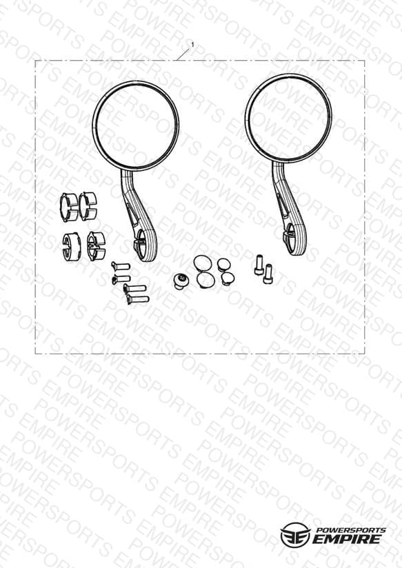 Round Mirror, Bar End Kit