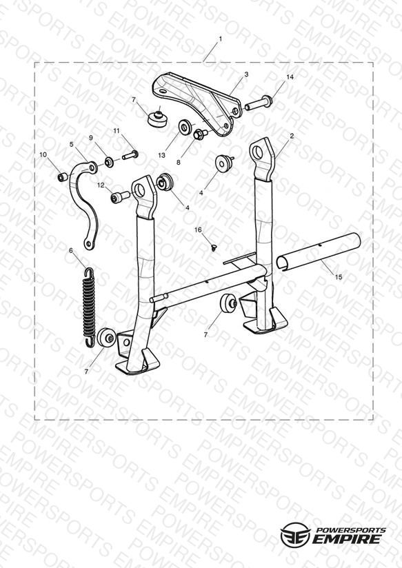Centrestand Kit, Short - N/A to Low Ride Height Version