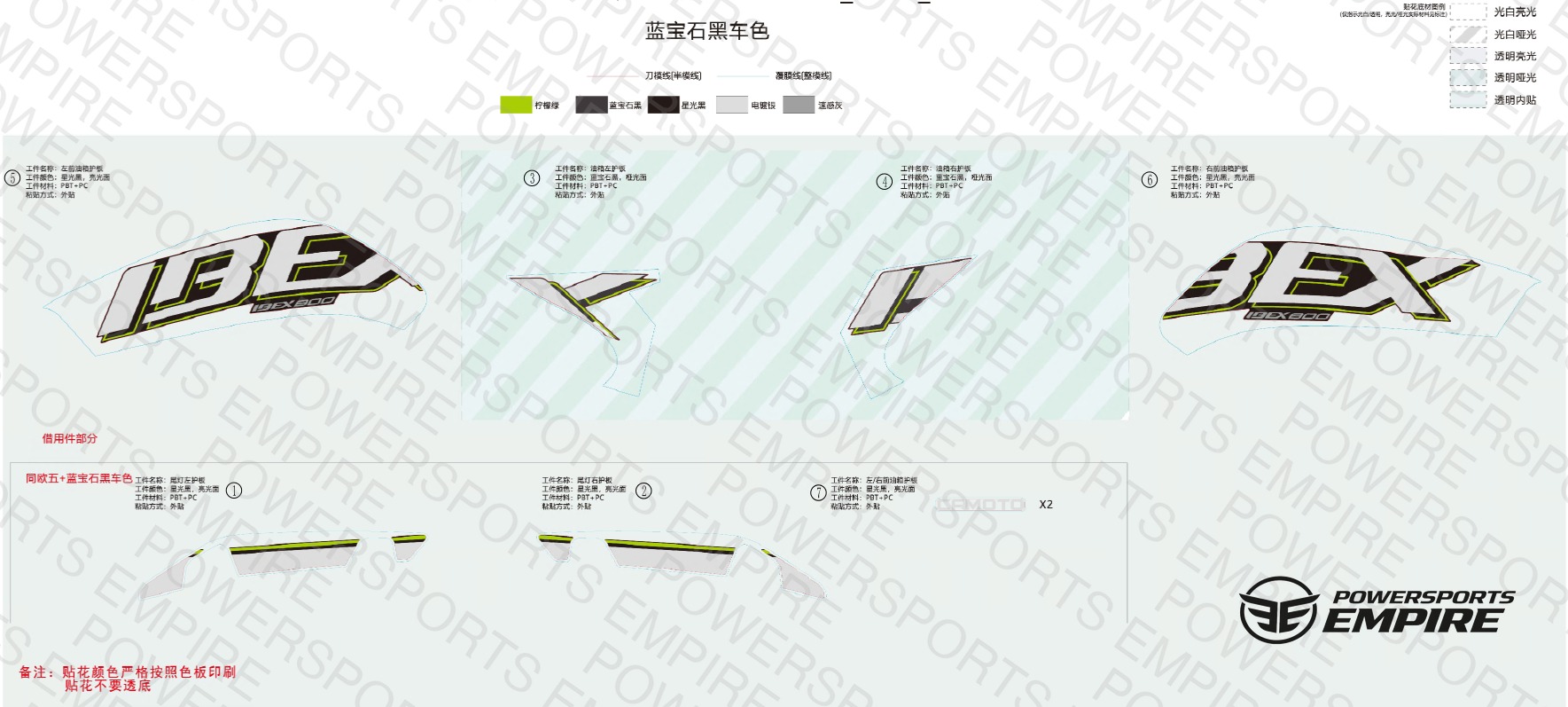 F19-4 — DECAL KITS(EXPLORE VERSION-GEM BLACK)
