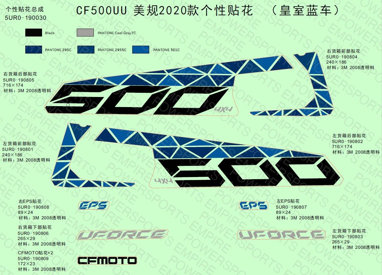 F19-W — DECAL KITS(2020,ROYAL BLUE)