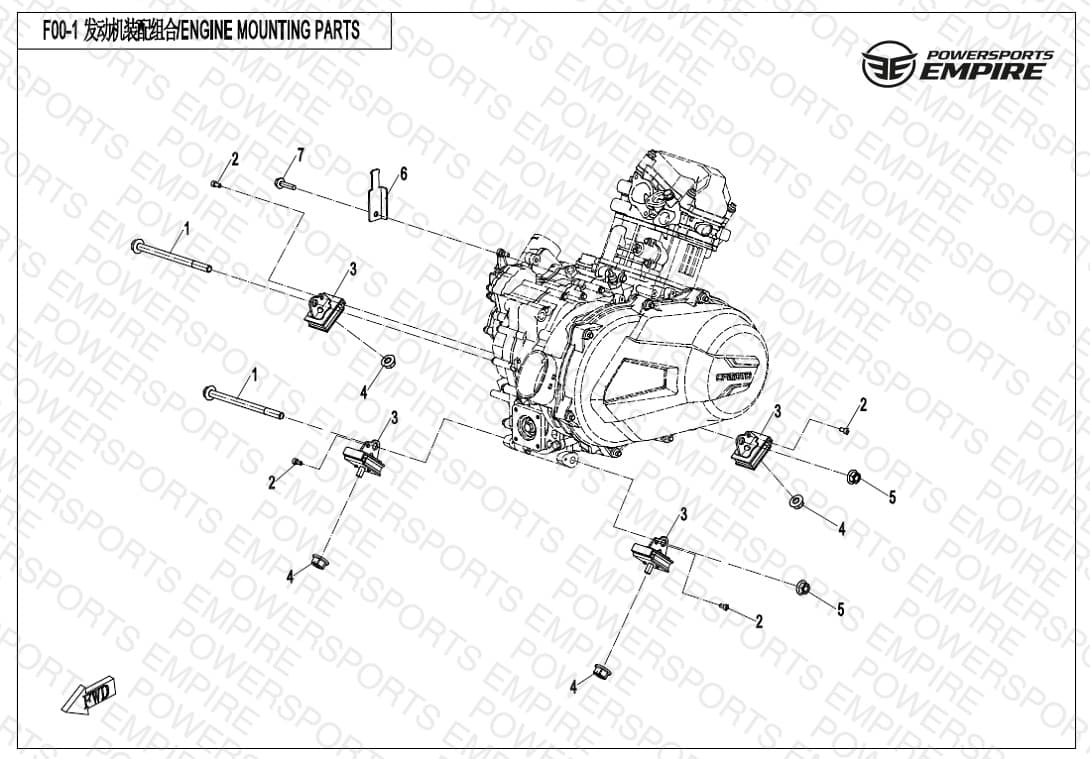 F00-1-A — ENGINE MOUNTING PARTS