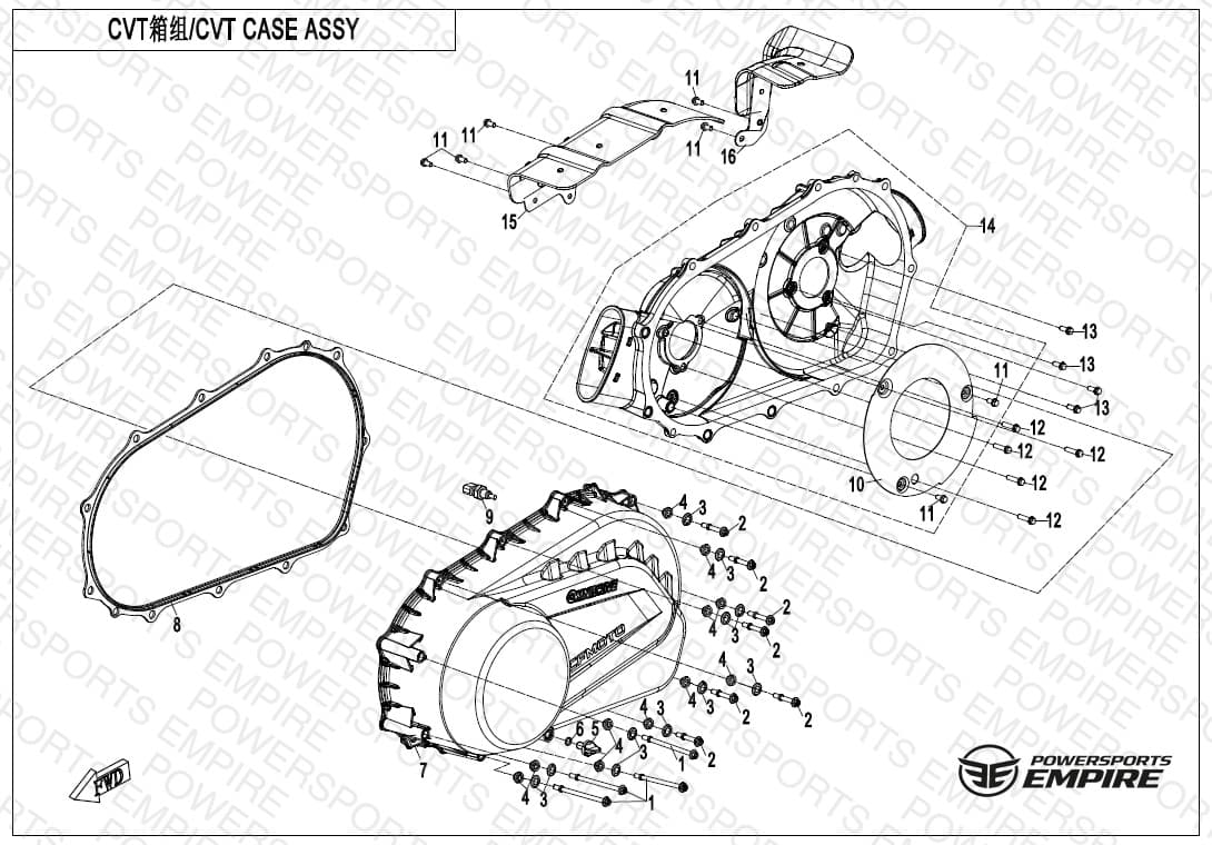 E01-3-V3 — CVT CASE ASSY